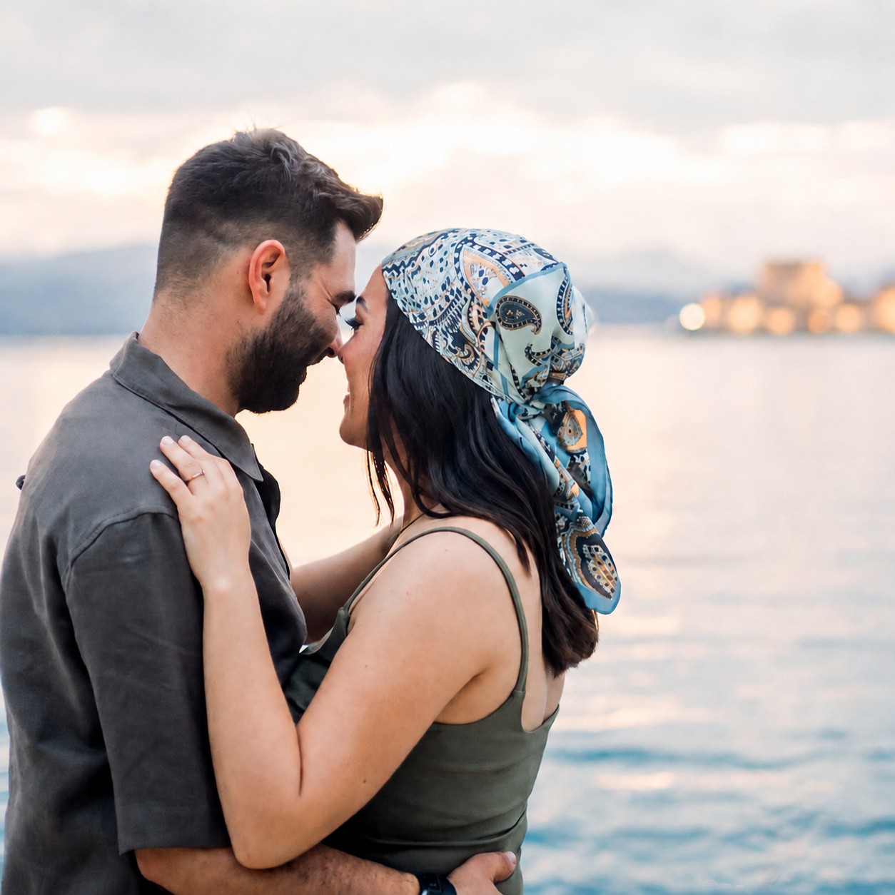 Konstantinos and Marina by the sea